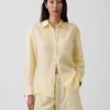 100% λινό oversized πουκάμισο