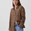 100% λινό oversized πουκάμισο