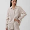 100% λινό oversized πουκάμισο