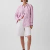 100% λινό oversized πουκάμισο