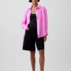 100% λινό oversized πουκάμισο