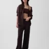 100% λινό oversized πουκάμισο