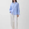 100% λινό oversized πουκάμισο