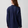100% λινό oversized πουκάμισο