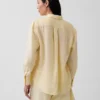 100% λινό oversized πουκάμισο