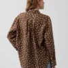 100% λινό oversized πουκάμισο