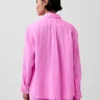 100% λινό oversized πουκάμισο