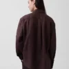 100% λινό oversized πουκάμισο