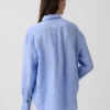 100% λινό oversized πουκάμισο