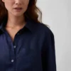 100% λινό oversized πουκάμισο