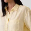 100% λινό oversized πουκάμισο