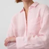100% λινό oversized πουκάμισο