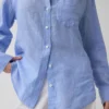 100% λινό oversized πουκάμισο