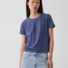 100% βαμβακερό αυθεντικό T-shirt με συρρικνωμένη εφαρμογή