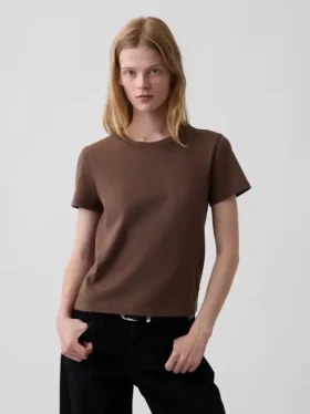 100% βαμβακερό αυθεντικό T-shirt με συρρικνωμένη εφαρμογή