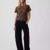 100% βαμβακερό αυθεντικό T-shirt με συρρικνωμένη εφαρμογή