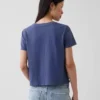 100% βαμβακερό αυθεντικό T-shirt με συρρικνωμένη εφαρμογή