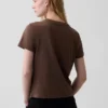100% βαμβακερό αυθεντικό T-shirt με συρρικνωμένη εφαρμογή