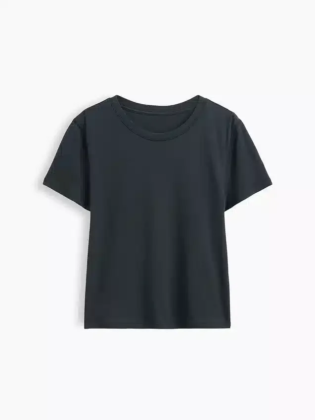 100% βαμβακερό αυθεντικό T-shirt με συρρικνωμένη εφαρμογή
