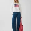 100% βαμβακερό oversized πουλόβερ σε στυλ Americana