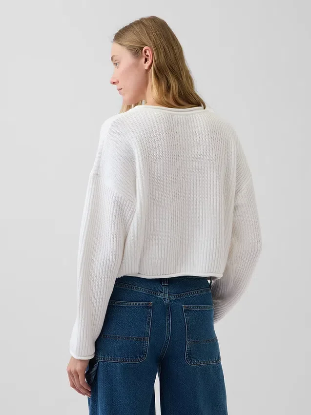 100% βαμβακερό oversized πουλόβερ σε στυλ Americana
