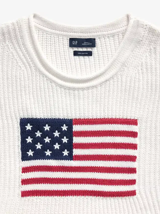 100% βαμβακερό oversized πουλόβερ σε στυλ Americana