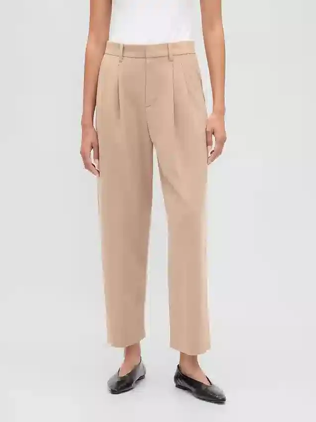 365 Παντελόνι με ψηλή μέση, βουρτσισμένο twill, στενό προς τον αστράγαλο