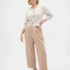 365 Παντελόνι με ψηλή μέση, βουρτσισμένο twill, στενό προς τον αστράγαλο