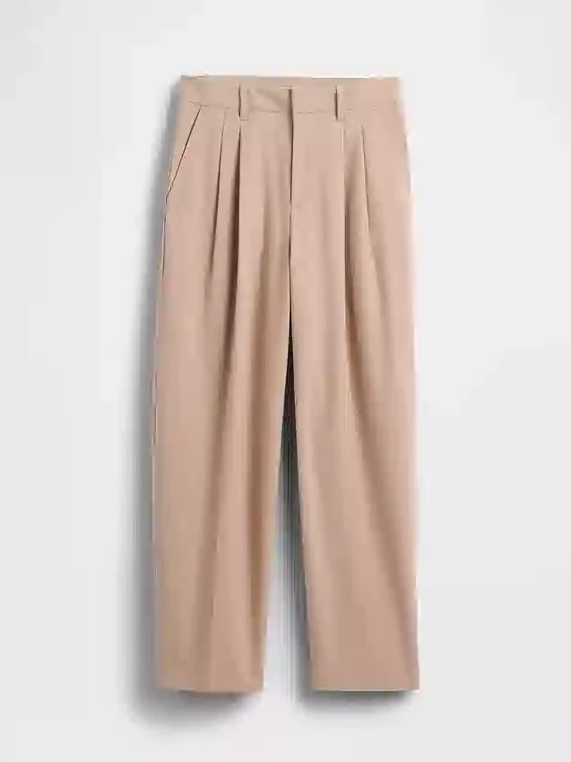 365 Παντελόνι με ψηλή μέση, βουρτσισμένο twill, στενό προς τον αστράγαλο