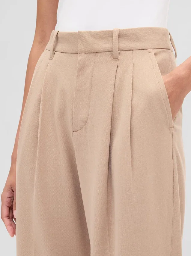 365 Παντελόνι με ψηλή μέση, βουρτσισμένο twill, στενό προς τον αστράγαλο
