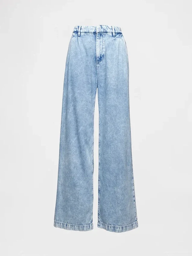 365 Παντελόνι τζιν με πτυχές, υψηλή μέση και εξαιρετική απαλότητα