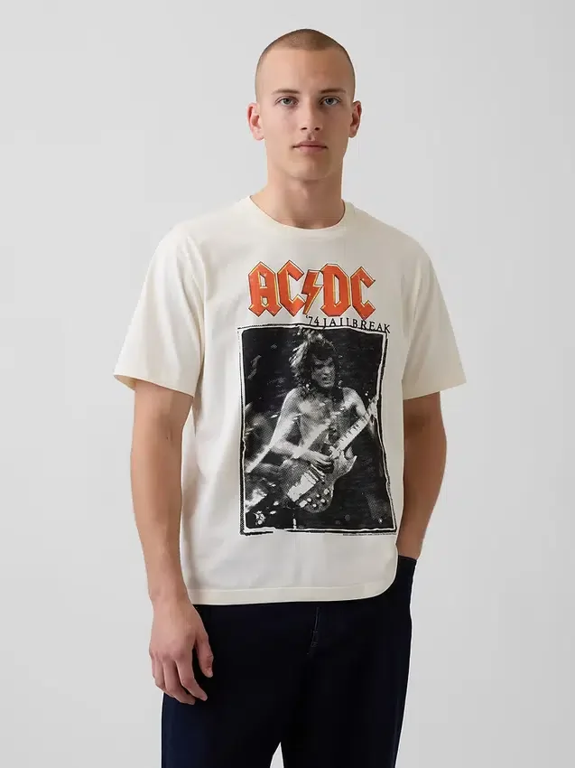 Ac/Dc Φαρδύ T-shirt με σχέδιο