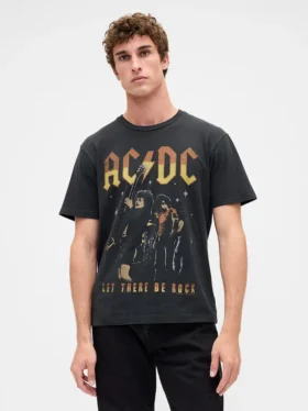 Ac/Dc Φαρδύ T-shirt με σχέδιο