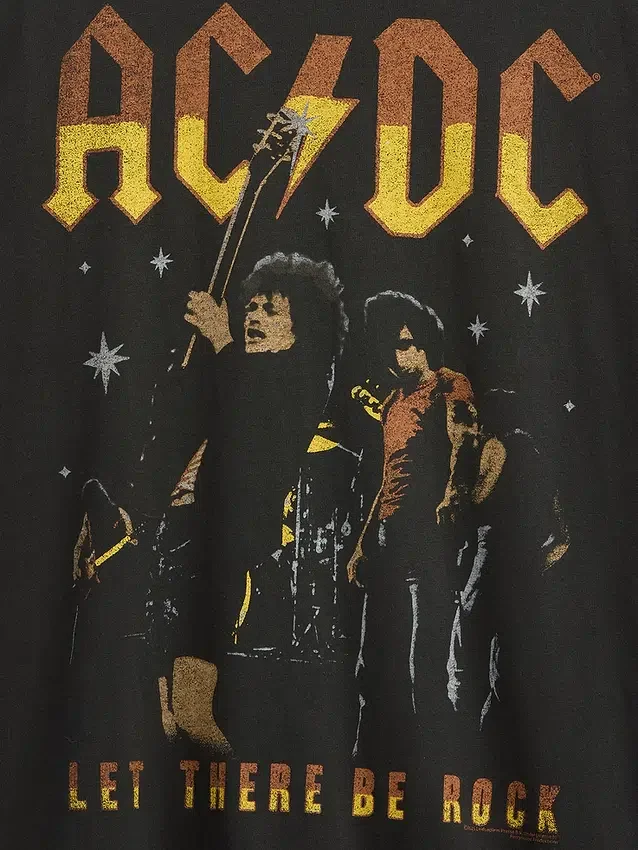 Ac/Dc Φαρδύ T-shirt με σχέδιο