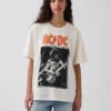 Ac/Dc Φαρδύ T-shirt με σχέδιο