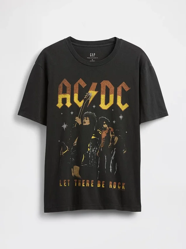 Ac/Dc Φαρδύ T-shirt με σχέδιο