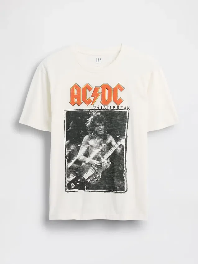 Ac/Dc Φαρδύ T-shirt με σχέδιο