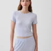 Απαλό T-shirt πιτζάμας από μοντάλ με ραβδώσεις