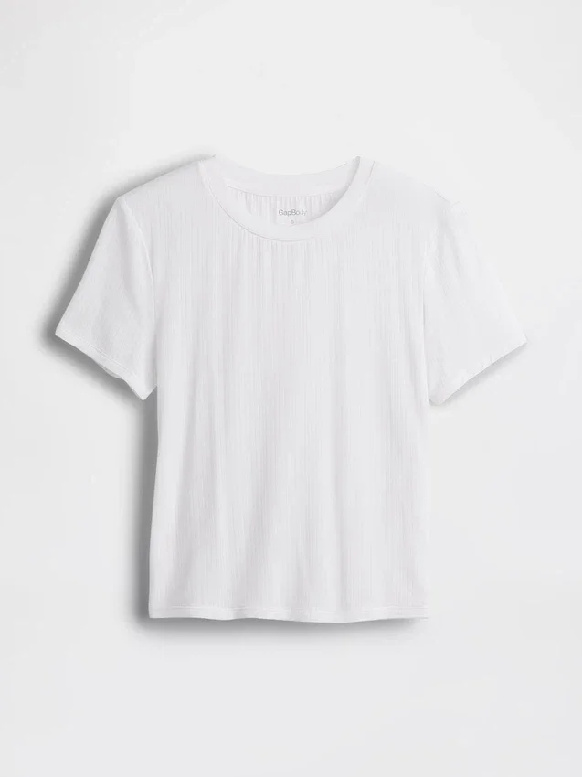 Απαλό T-shirt πιτζάμας από μοντάλ με ραβδώσεις