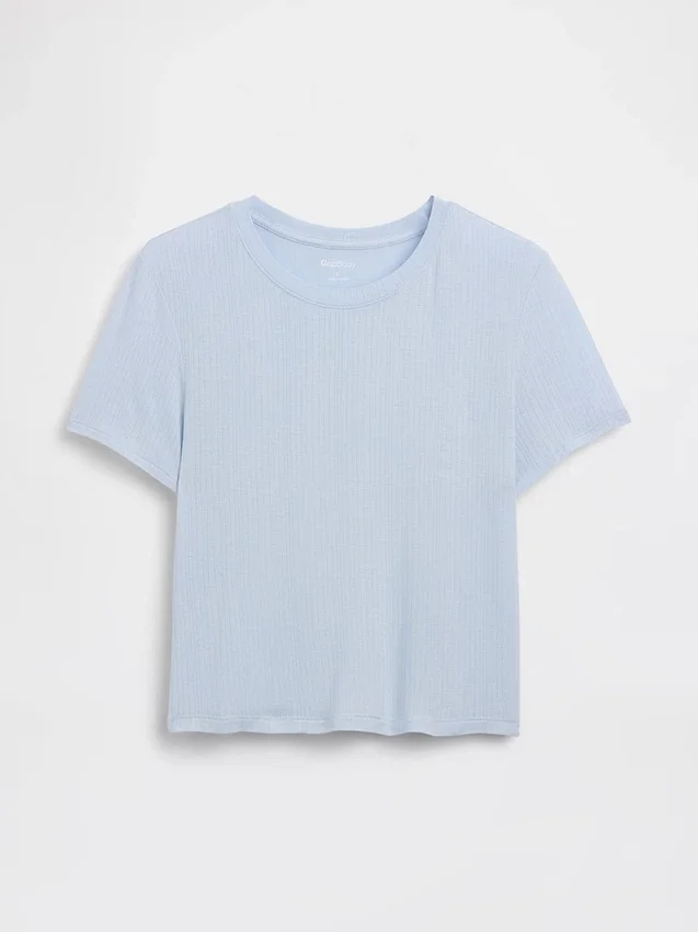 Απαλό T-shirt πιτζάμας από μοντάλ με ραβδώσεις