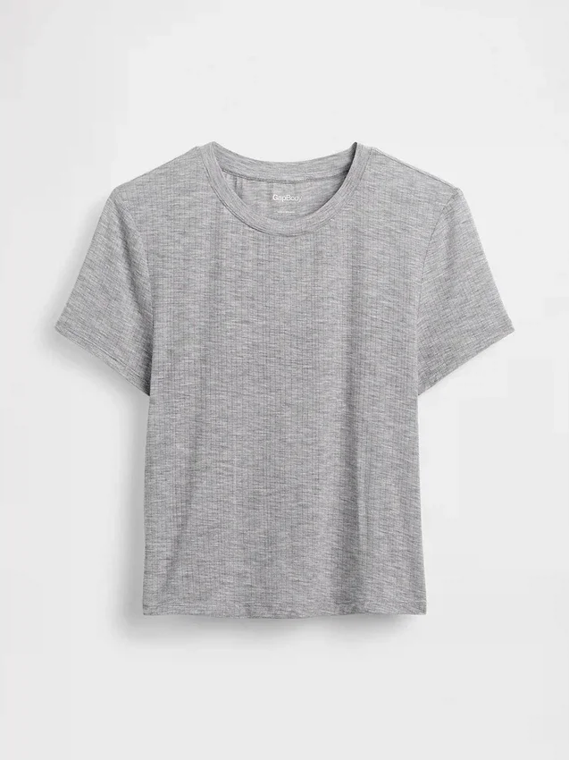 Απαλό T-shirt πιτζάμας από μοντάλ με ραβδώσεις