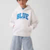 Αποκτήστε το παιδικό φούτερ με κουκούλα Blue Kids Vintagesoft Relaxed