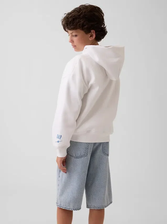 Αποκτήστε το παιδικό φούτερ με κουκούλα Blue Kids Vintagesoft Relaxed