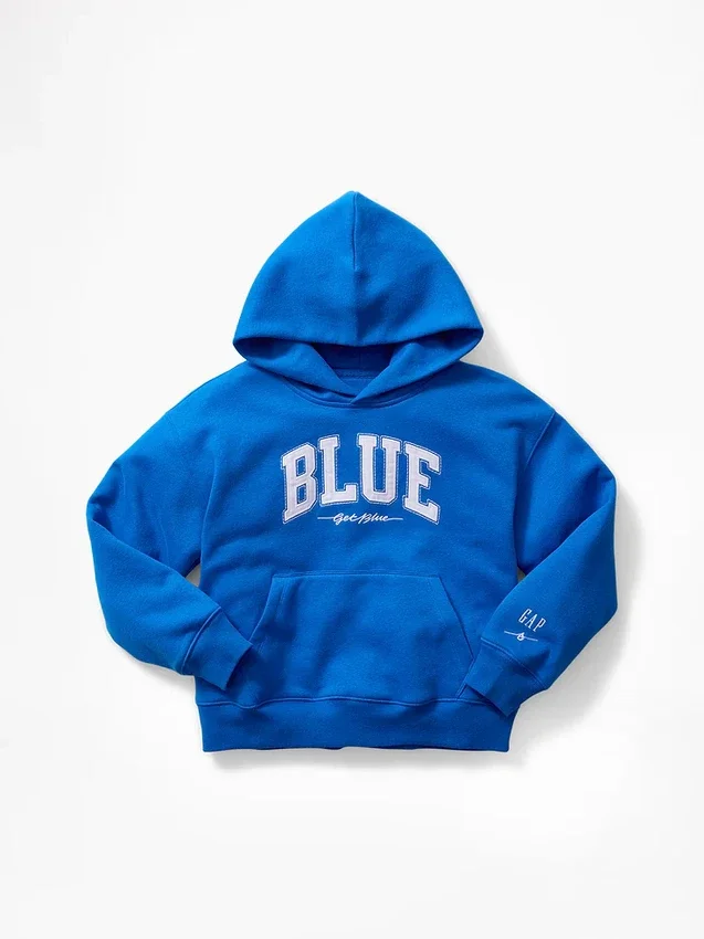 Αποκτήστε το παιδικό φούτερ με κουκούλα Blue Kids Vintagesoft Relaxed