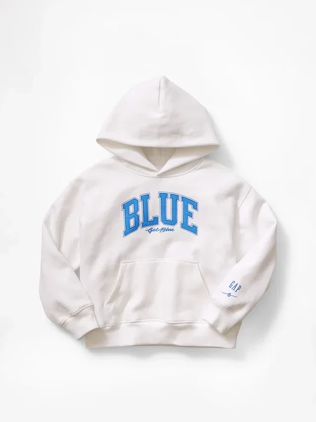 Αποκτήστε το παιδικό φούτερ με κουκούλα Blue Kids Vintagesoft Relaxed