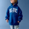 Αποκτήστε το παιδικό φούτερ με κουκούλα Blue Kids Vintagesoft Relaxed