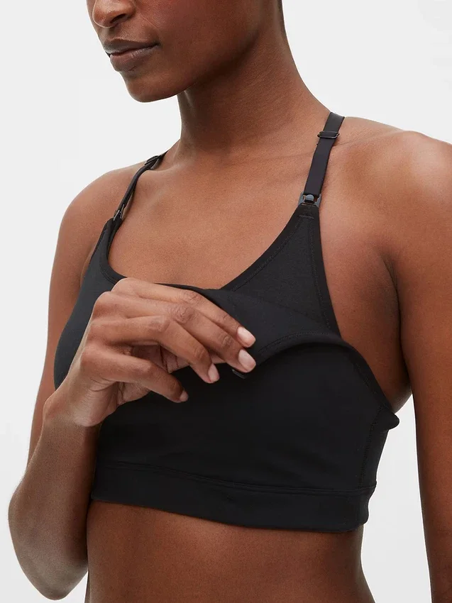 Αθλητικό σουτιέν εγκυμοσύνης GapFit Blackout για ασκήσεις χαμηλής έντασης