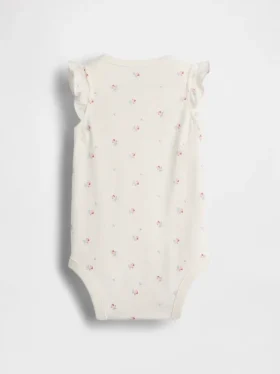 Baby First Favorites, κορμάκι από οργανικό βαμβάκι με φτερωτά μανίκια
