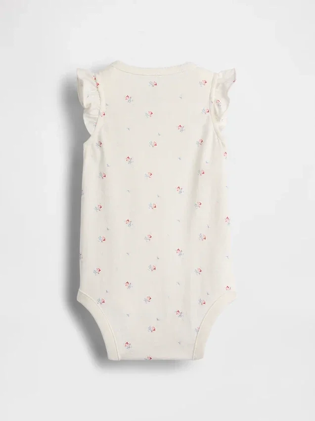 Baby First Favorites, κορμάκι από οργανικό βαμβάκι με φτερωτά μανίκια