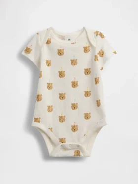 Baby First Favorites Κορμάκι από βιολογικό βαμβάκι με το αρκουδάκι Brannan